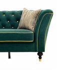 Yogald 89.5” Chesterfield Sofa 3-Seater Couch with Tufted Back, Reteo Green