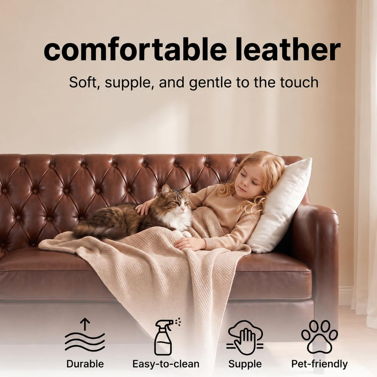103" Chesterfield Sectional Sofa,Faux Leather Upholstered Couch,Mid-Century Style Oversized 7-Seat Button Tufted Corner Couch with Nailhead Trim,Modern L Shaped Couches for Living Room,Brown