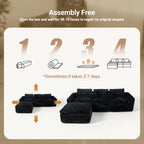 108-inch high-Resilience Boneless Sponge Sofa with 30 Density, Double-Layer