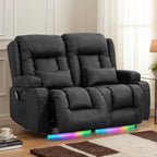 TUNYI Power Loveseat Recliner Sofa with Massage & Heat