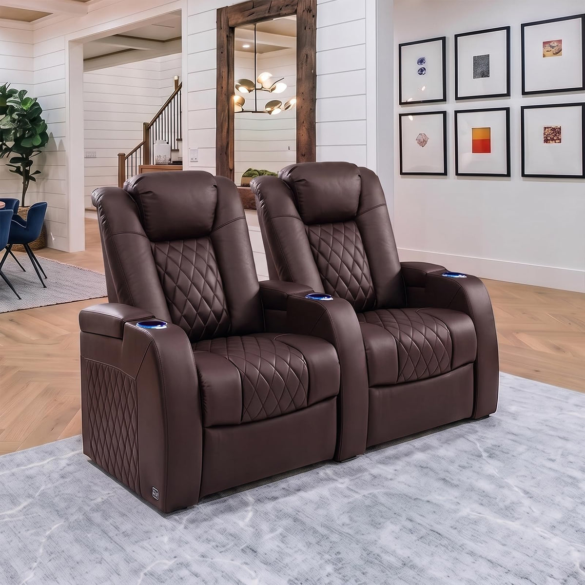 Weilianda Power Reclining Sofa for Living Room, Grey