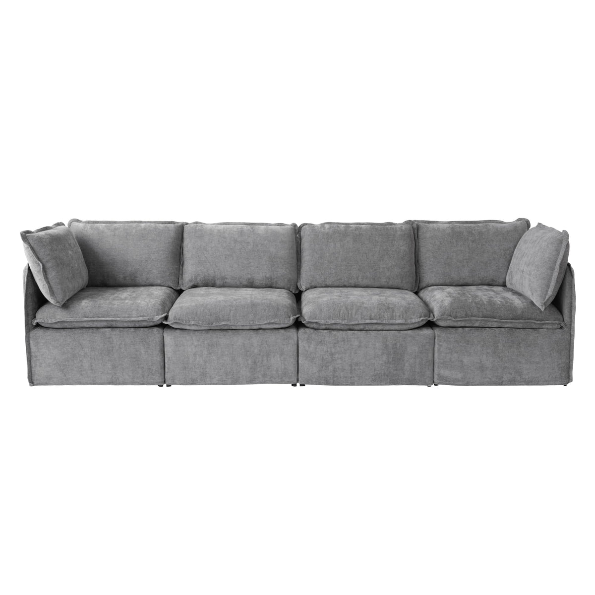 WJShome 5-Seater Cloud Modular Sofa Sectional Living Room Couch, Khaki