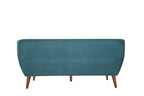Tidyard Sofa Velvet Modern Couches for Living Room, Teal Blue