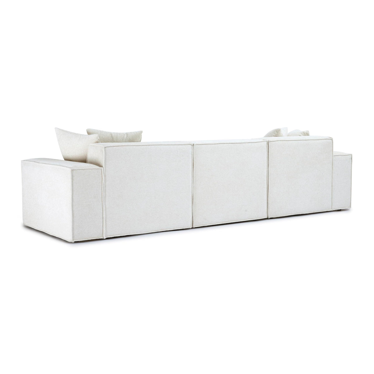 Tov Furniture Mindy Cream Chenille Basketweave Modular Sofa