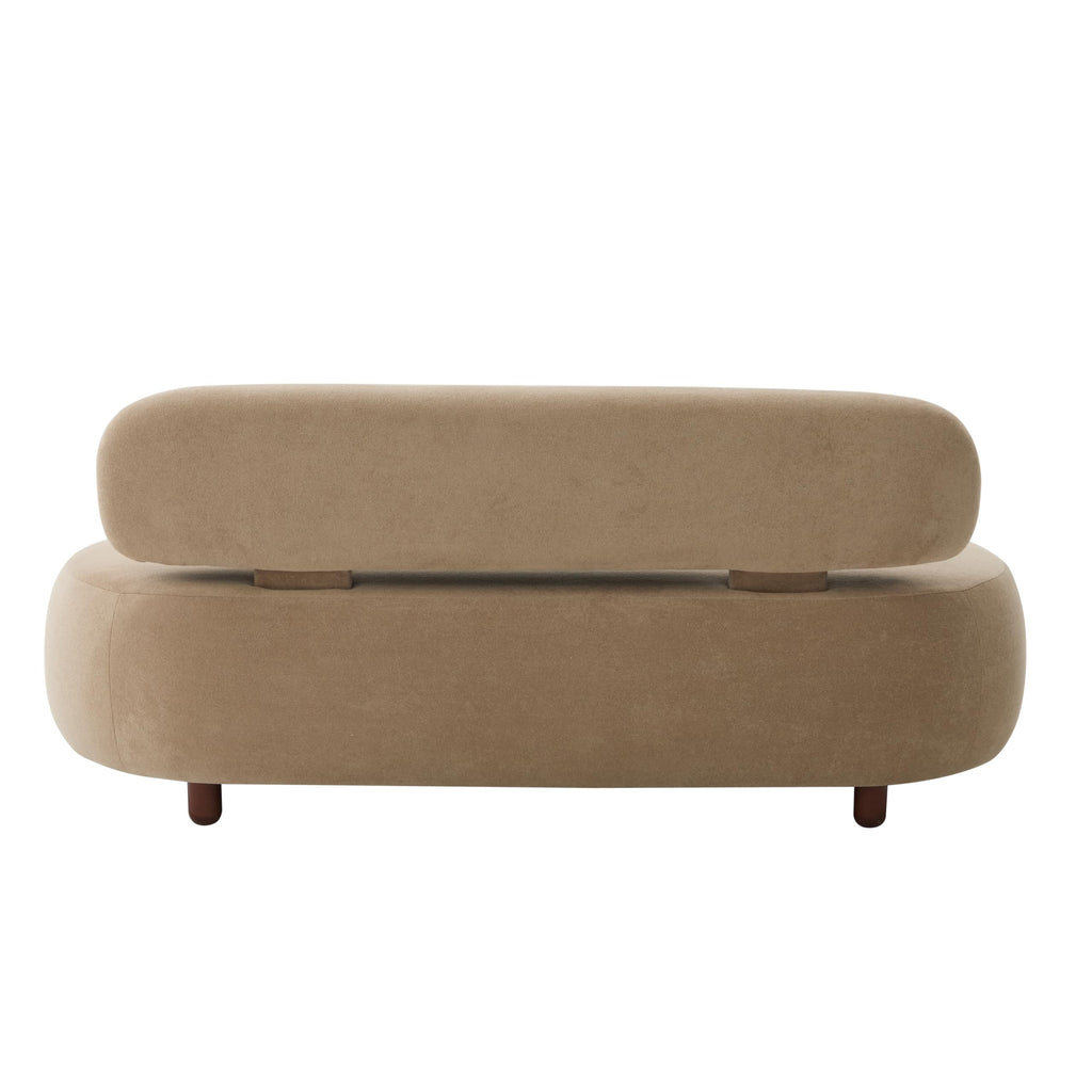 WILLIAMSPACE 66" Modern Velvet Curved Sofa Couch for Living Room, Nomad