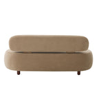WILLIAMSPACE 66" Modern Velvet Curved Sofa Couch for Living Room, Nomad
