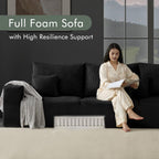 113" Modular Sectional Sofa Bed Boneless Sofa Couches for Living Room
