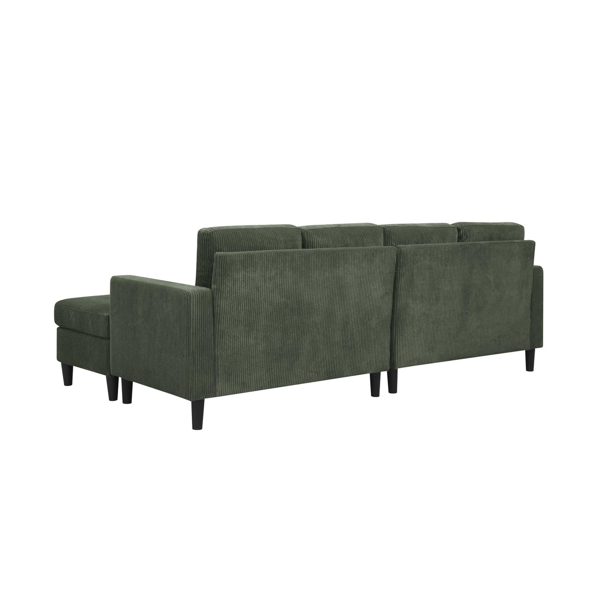 Tidyard Cordory Upholstered Modular Sectional Sofa with 2 Ottomans, Durable Corduroy Fabric, Modern Design with Tall Legs, Easy Assembly, No Tools Required