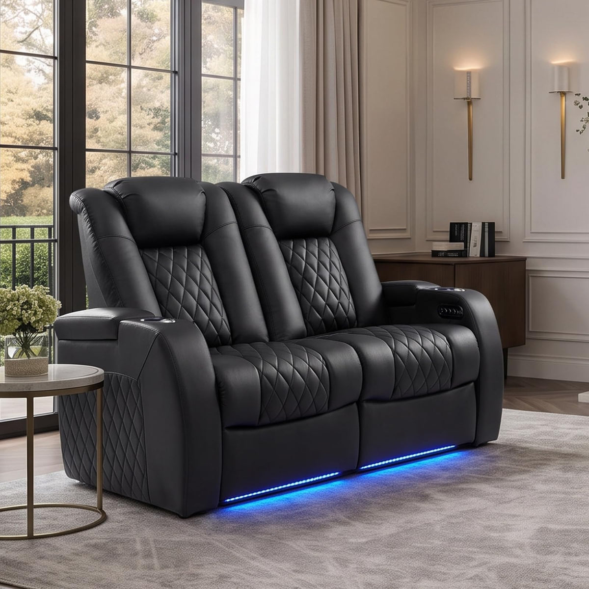 Weilianda Power Reclining Sofa for Living Room, Grey