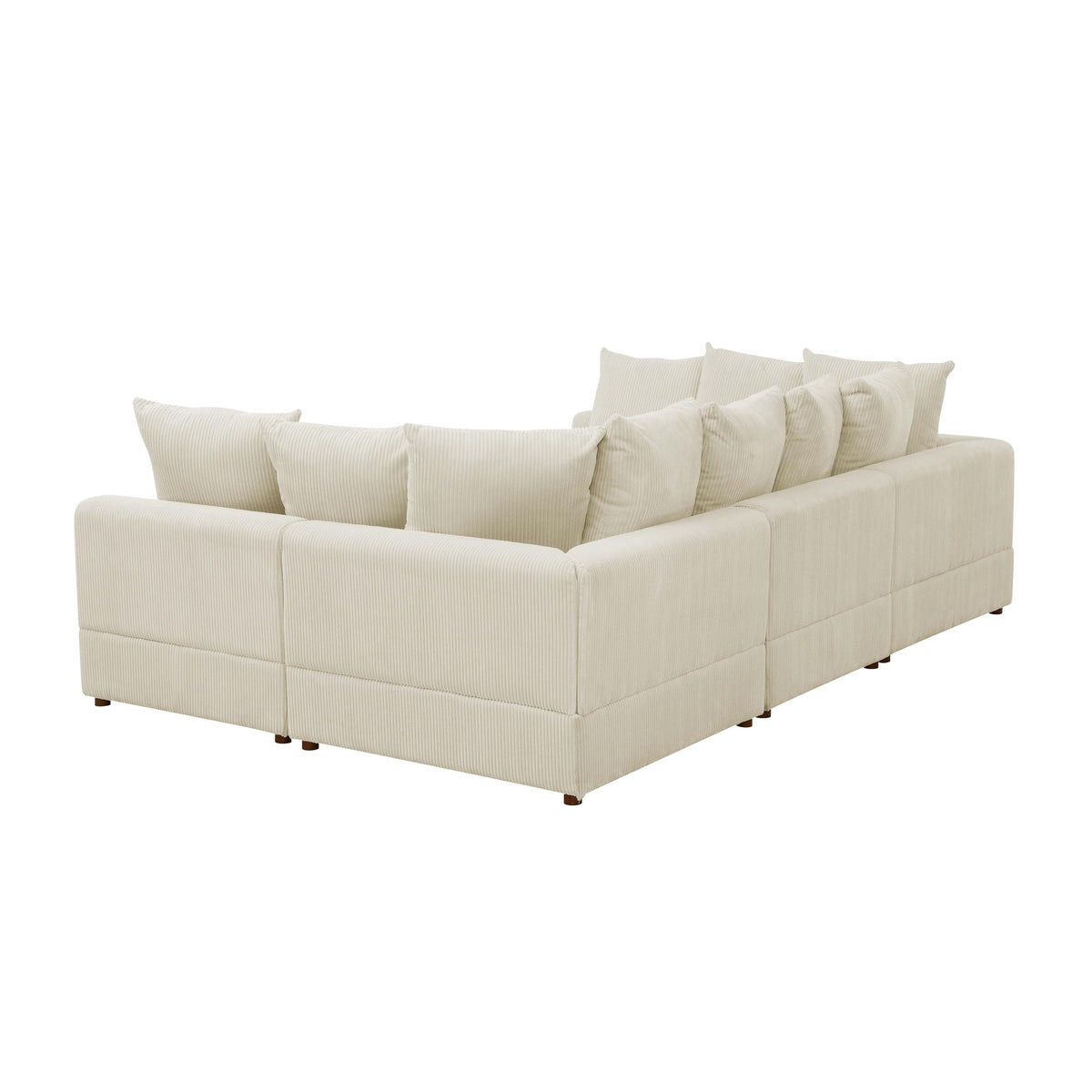 Versatile Haven 6-Piece Modular Corduroy Sectional Sofa with Multiple Configurations and High Comfort