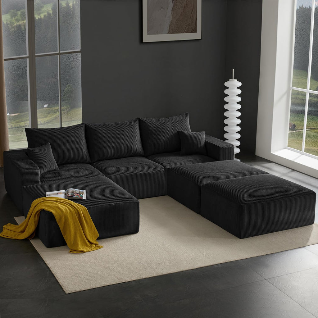 113" Modular Sectional Sofa Bed Boneless Sofa Couches for Living Room