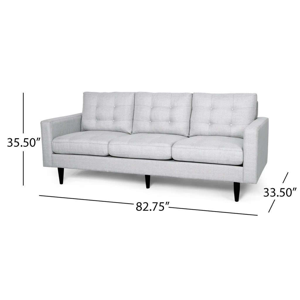 Tufted Fabric 3 Seater Sofa
