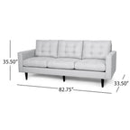 Tufted Fabric 3 Seater Sofa