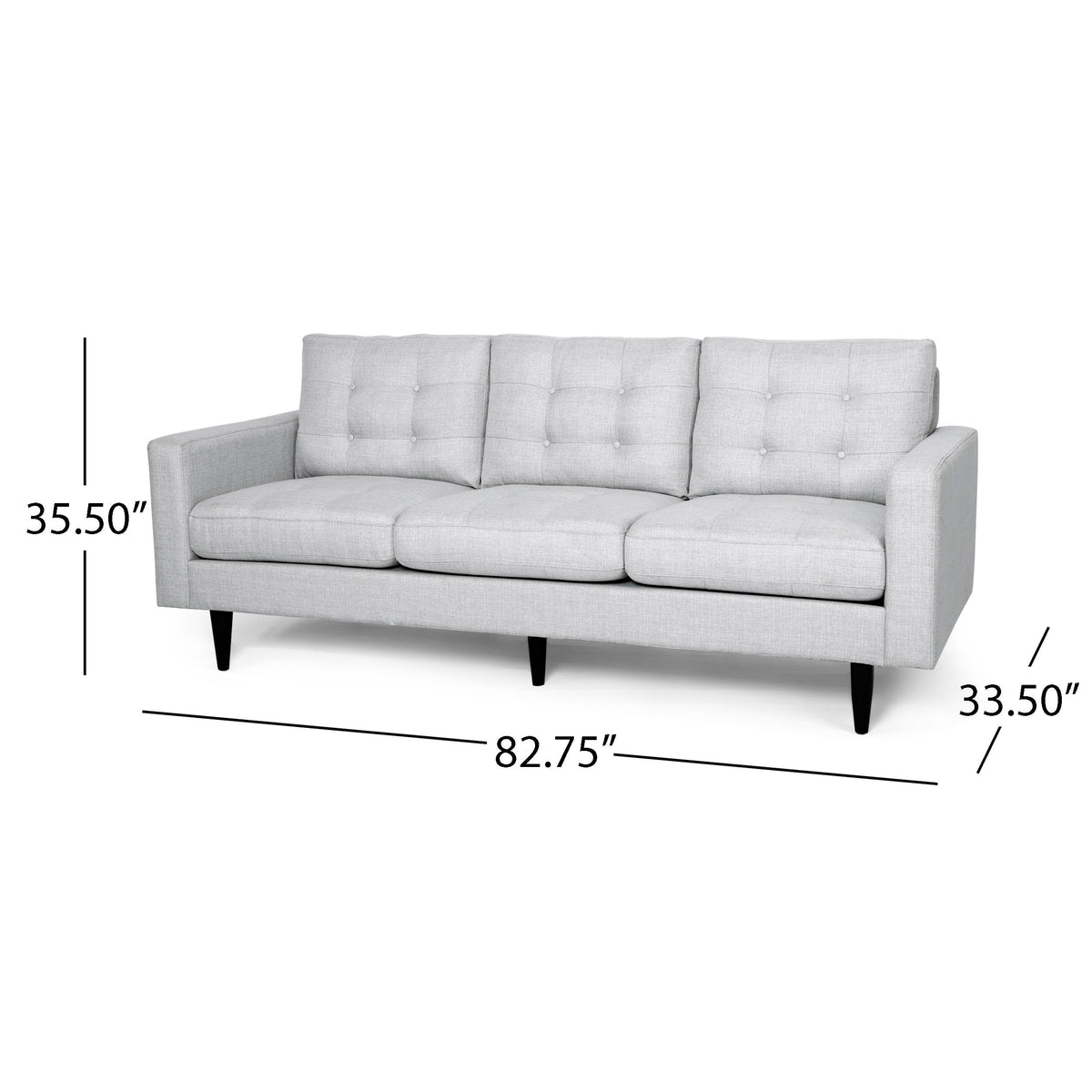 Tufted Fabric 3 Seater Sofa