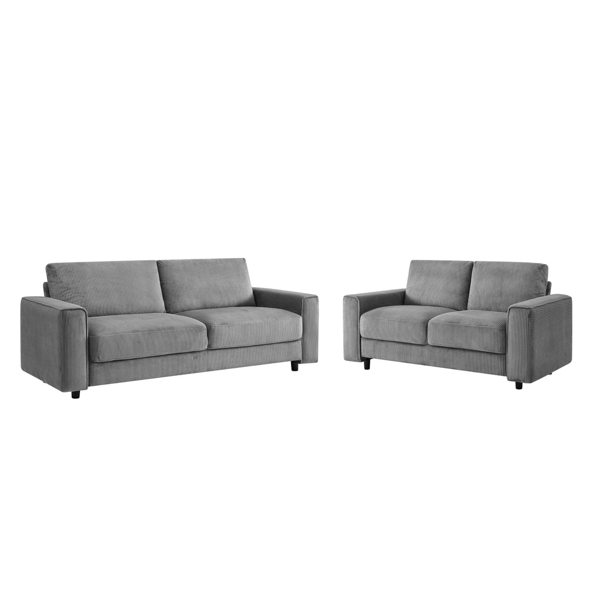 102 Inch Modular L-Shaped Sofa with Storage, Black Linen Fabric Sectional