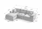 Tidyard Modern Chenille Cloud Sofa – Soft, Comfortable & Stylish Living Room Couch for Home, Apartment or Office Use – Easy to Combine, Durable Fabric with High-Density Sponge Fill