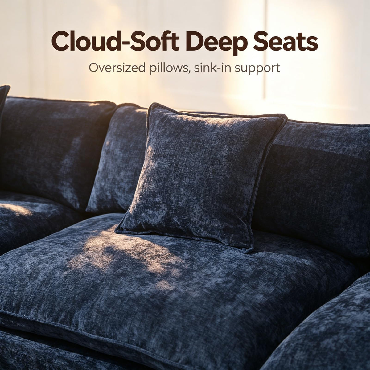 108" L Shaped Modular Sectional Cloud Couch