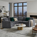 109.4'' Curved Modular Sectional Sofa,3 Seat Semi Circular Chenille Couch