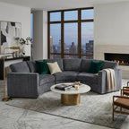 109.4'' Curved Modular Sectional Sofa,3 Seat Semi Circular Chenille Couch