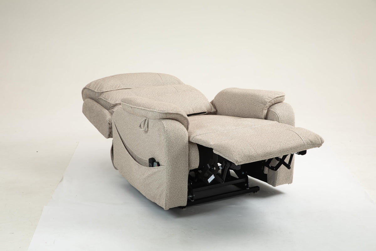 Tidyard Lounge Chair Recliner Sofa with Massage & Heat, Electric Lift Chair for Elderly, 180° Flat Lay, Remote Control, Cup Holder, Wireless Charging, 400 lb Capacity