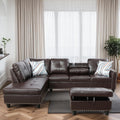 97.5" L Shaped Couches for Living Room, Sectional Couch Living Room Furniture with Storage Ottoman, Modular Sectional Sofa with Movable Chaise for Apartment Office, Grey