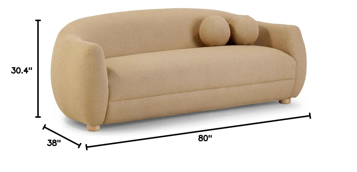 Tov Furniture Judy Honey Boucle Sofa