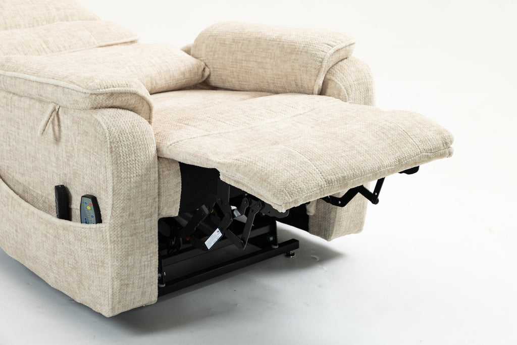 Tidyard Lounge Chair with Lift Function, 180° Reclining Electric Massage Sofa for Elderly, Power Recliner with Remote Control, Cup Holder & Wireless Charging, 400 lbs Capacity