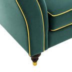 Yogald 89.5” Chesterfield Sofa 3-Seater Couch with Tufted Back, Reteo Green