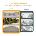 110" Oversized Cloud Sectional Sofa Modern Curved Boneless Couches for Living Room, 4-Seater Extra Deep Seat Foam Floor Compressed Couch w/Tight Backrest and 4 Pillows,Chenille Sofa & Couches