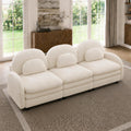 129.1" Modular Sectional Couch, Teddy Fleece Fabric, Orange