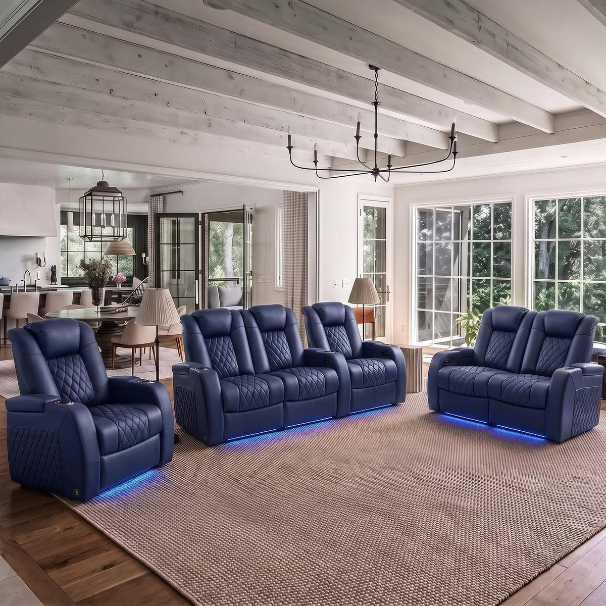 Weilianda Power Reclining Sofa for Living Room, Grey