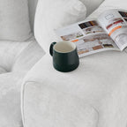 104.8" Modular Cloud Loveseat with Extra Wide & Deep Seats, Oversized 2-Seater Mid-Century Modern Couch for Living Room, Linen