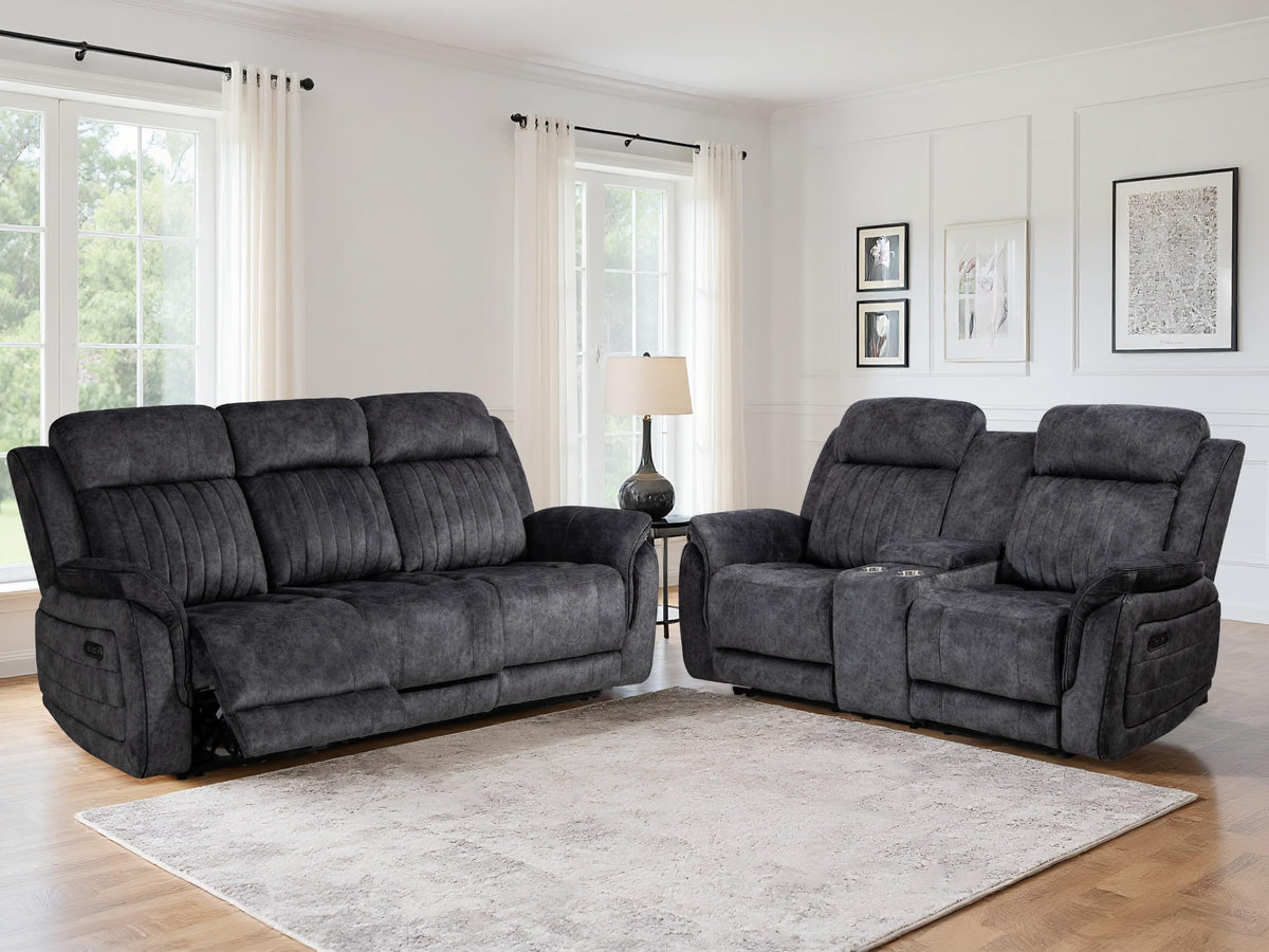 Zero Gravity Power Reclining Loveseat Sofa with Adjustable Headrests, Power Loveseat Recliner with Console, Electric 2-Seater Recliner Couch with Charging Port for Living Room (Velvet, Blue)