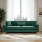 (Sofa) 87.4 Inches Upholstered Sofa Couch, 3 Seater Sofa with Plush Cushions Pillows, Comfortable Pocket Spring Support, Room Furniture