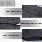 118-Inch Luxury Curved Sofa Modern Sectional Couch for Living Room Oversized L-Shaped Comfort Chenille Cloud Couch with Deep Seating for Family Gatherings,Daily Usage (Gray,Left Facing)