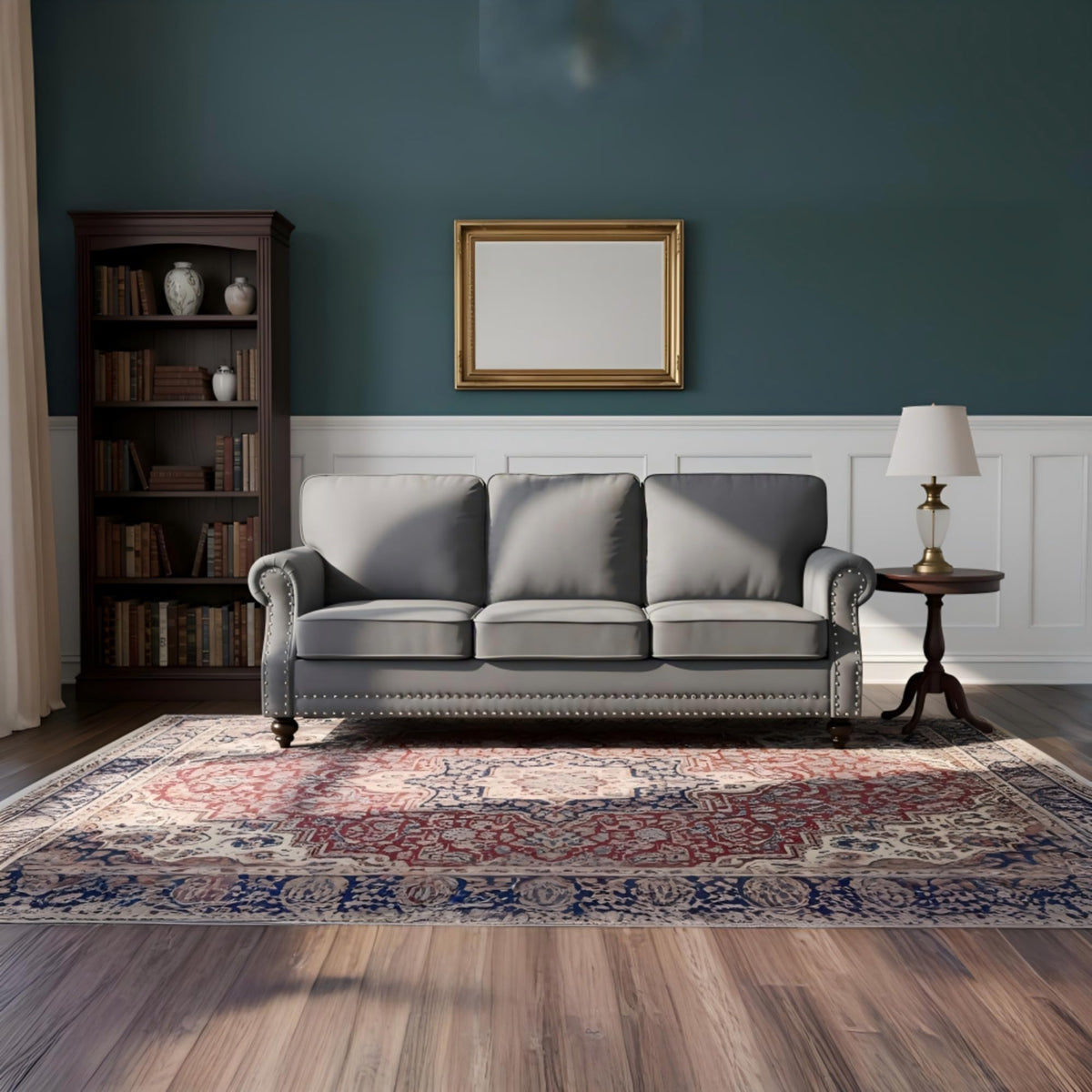 Velvet Sofa Seating with Rolled Arms and Nailhead Trim, Upholstered Living Room Couch, Loveseat or Accent Armchair with Loose Back Cushions, High Density Foam Seats (Green,Couch)