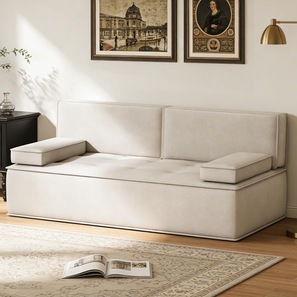 79" Modular Convertible Sofa Bed for Living Room Apartment