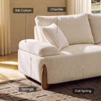 114.2" Modern Modular Couch for Living Room, L-Shaped Sectional Sofa, Beige