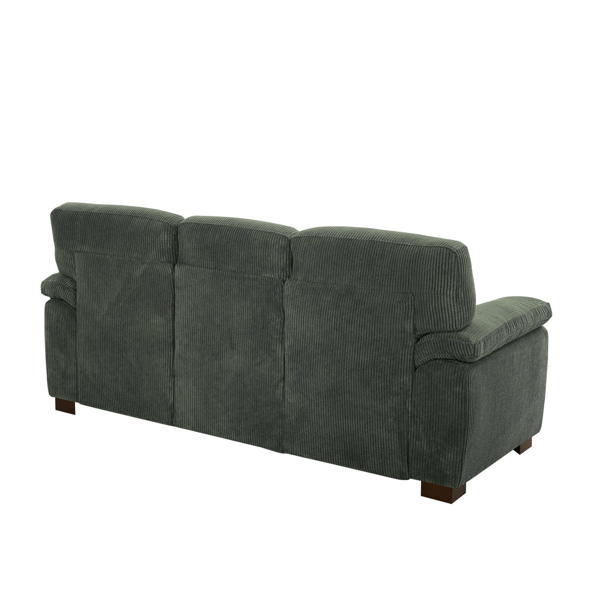 Tidyard Vintage Three-Seat Sofa with Plush Tufted Cushions, Rolled Arms & Leather Upholstery for Living Room Comfort