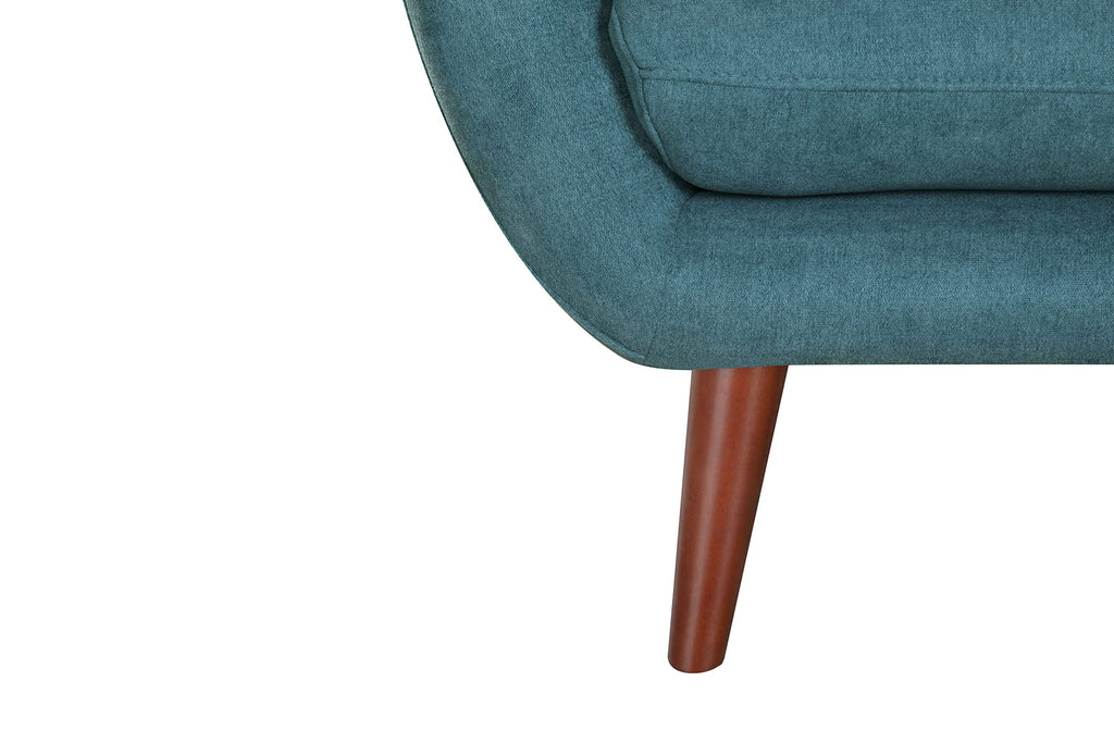 Tidyard Sofa Velvet Modern Couches for Living Room, Teal Blue