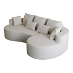 Upholstered Oversized Sectional Sofa, 105 Inch Chenille 4 Seater Extra Deep Wide Seat Curved Cloud Couch with 7 Pillows, Free Combination Sofa Couch for Living Room,Bedroom UP862