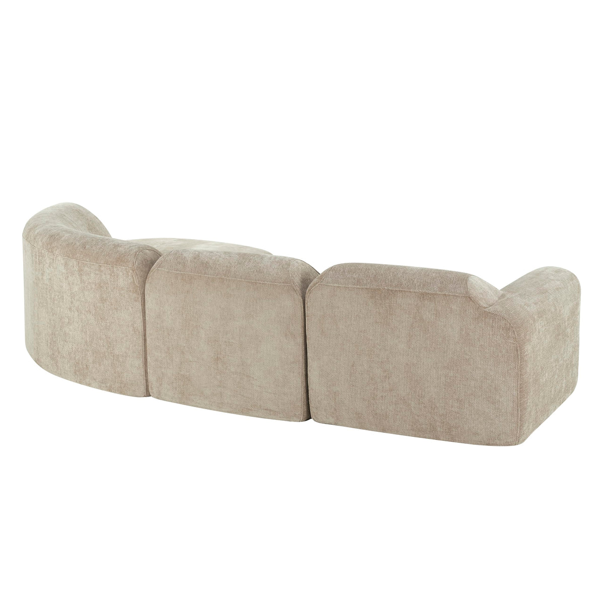 WILLIAMSPACE 111" Sectional Curved Sofa Couch with Fully Compressed Sponge