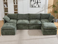 U Shaped Sectional Couches for Living Room 130"