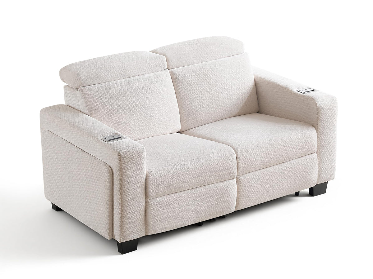 Wall Hugger Power Reclining Loveseat, Loveseat Recliner Sofa, Beige
