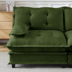108" U Shaped Modular Sectional Sofa Couches for Living Room, Cloud Couch with Movable Ottomans, Comfy Chenille Sofa with Pillow-top Armrest for Bedroom Apartment