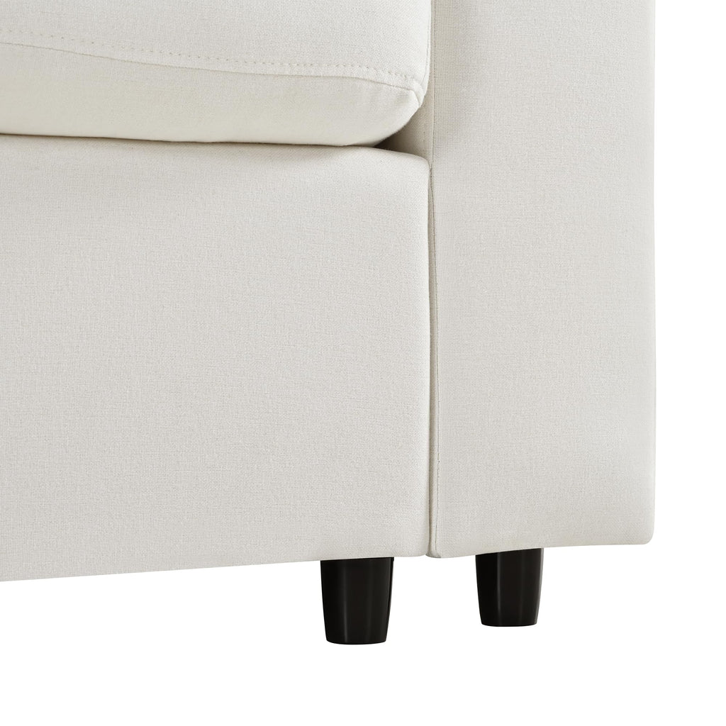 128" U-Shaped Modular Sectional Sofa, Modern Cloud Couch with Solid Wood Frame, Oversized Chenille Fabric Sleeper Sofa Couches with 2 Ottoman Chaise & Washable Covers