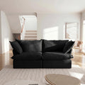 WJShome U-Shaped Sectional Couches for Living Room, Modern Modular Sectional Sofa with Storage Ottomans, Modern Comfy Sleeper Sofas for Home Family, Covers Removable & Washable, Beige