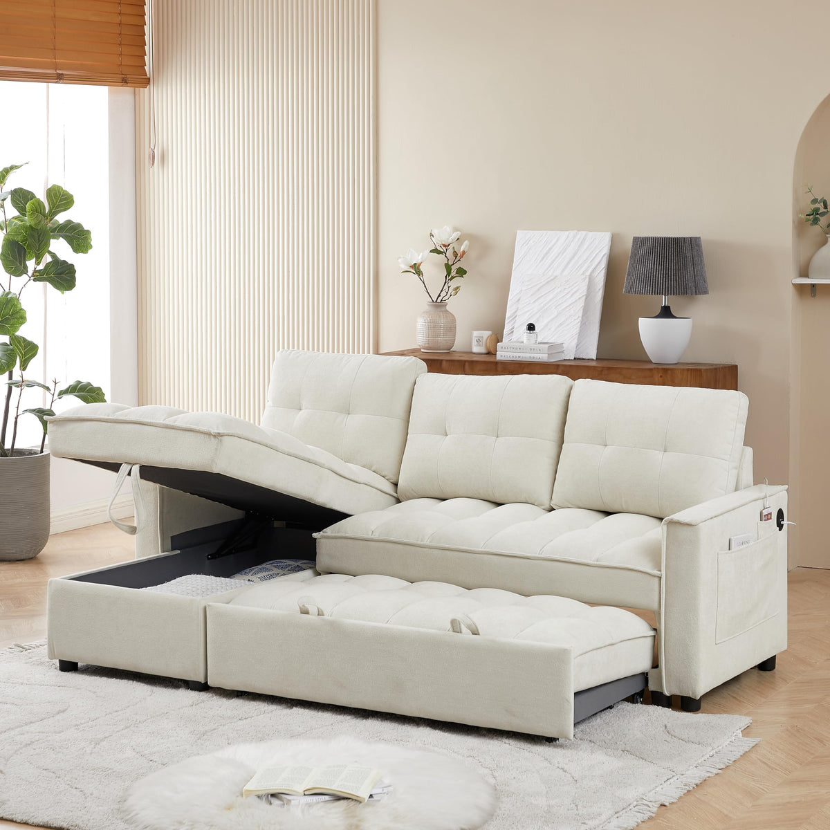 Velvet Chesterfield Sofa Set, 3-Seater and Loveseat