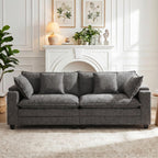 114" V‑Shaped Cloud Modular Sectional Sofa Couch, Chenille Corner Design