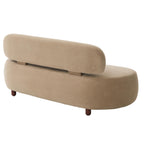 WILLIAMSPACE 66" Modern Velvet Curved Sofa Couch for Living Room, Nomad